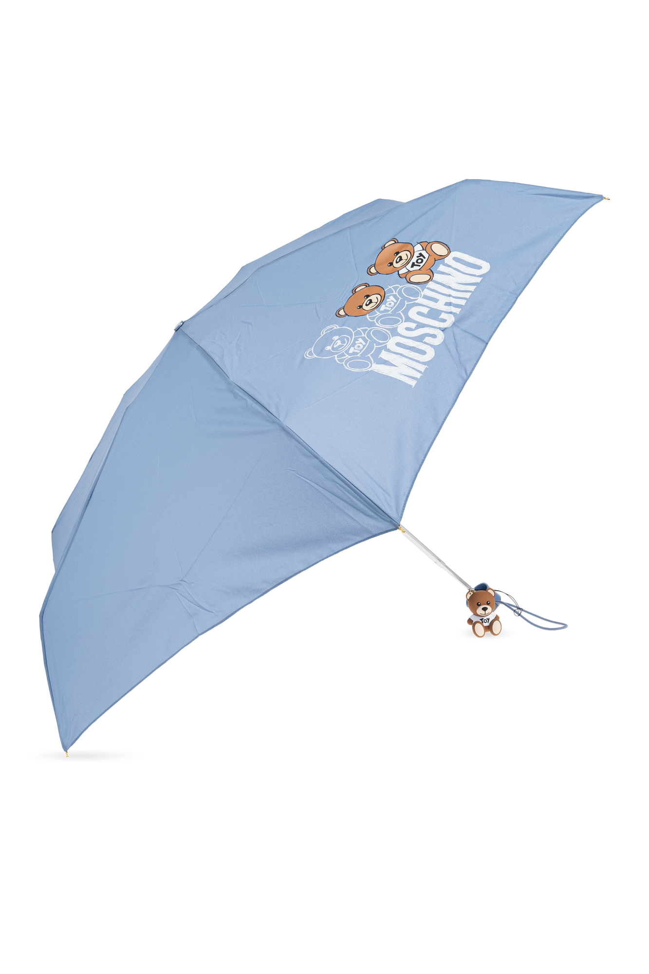 【Moschino】 Logo Umbrella 折りたたみ傘 Green Folding umbrella with logo Moschino - Vitkac AS